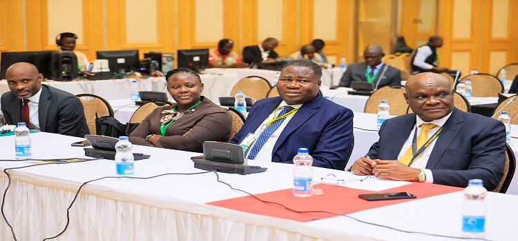 Speaker, Jacob Marksons Oboth (2nd right) and Uganda’s delegation at the 55th Commonwealth Parliamentary Association (CPA) Africa Conference